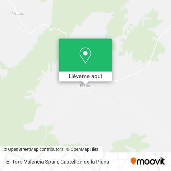 Mapa El Toro Valencia Spain