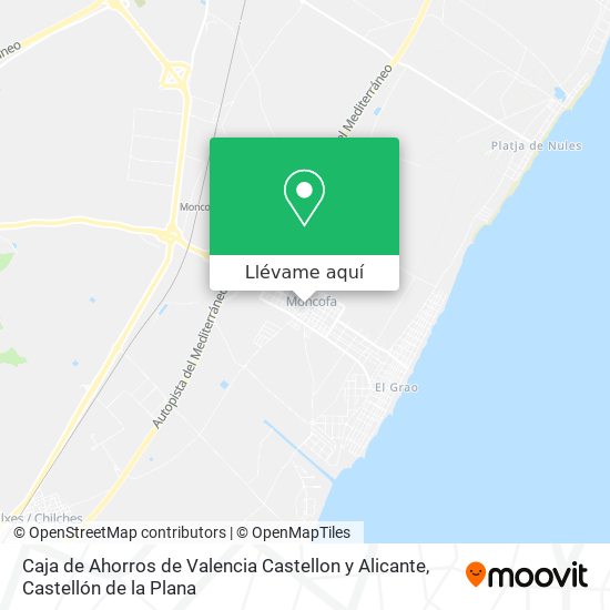 Cómo llegar Caja de Ahorros de Valencia Castellon y Alicante en Moncofa en Tren o Autobús?