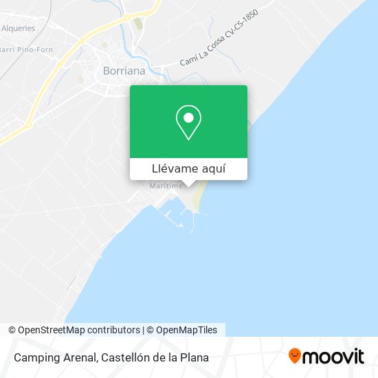 Mapa Camping Arenal