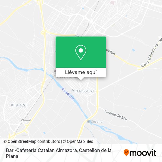 Mapa Bar -Cafetería Catalán Almazora