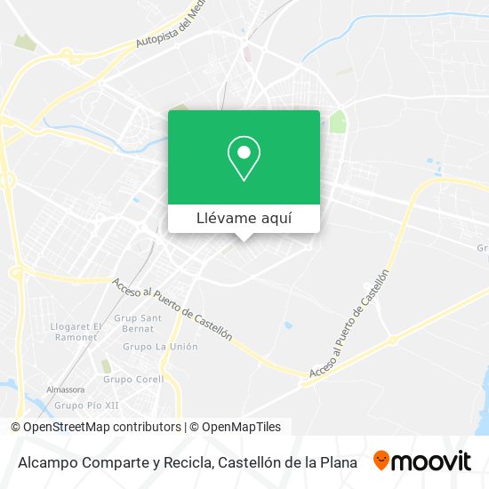 Mapa Alcampo Comparte y Recicla