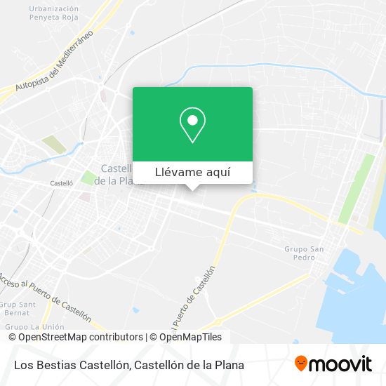 Mapa Los Bestias Castellón