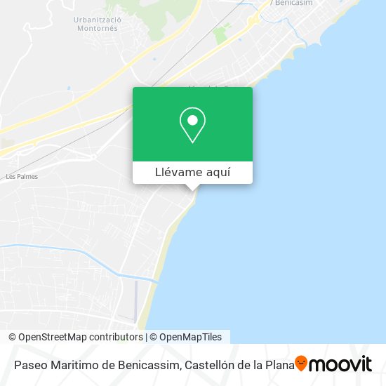 Mapa Paseo Maritimo de Benicassim