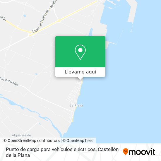 Mapa Punto de carga para vehículos eléctricos