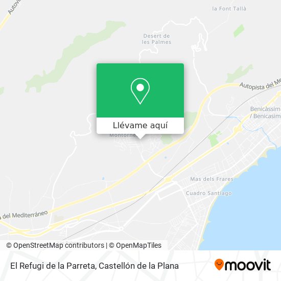 Mapa El Refugi de la Parreta