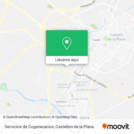 Mapa Servicios de Cogeneracion