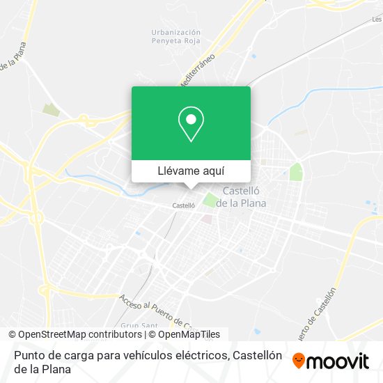 Mapa Punto de carga para vehículos eléctricos
