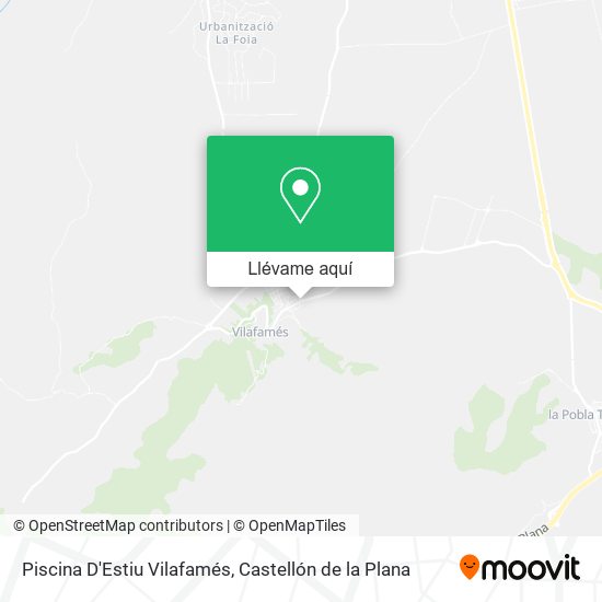 Mapa Piscina D'Estiu Vilafamés