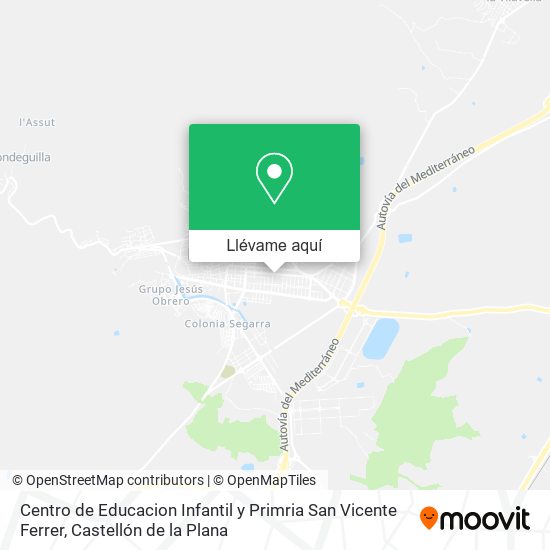 Mapa Centro de Educacion Infantil y Primria San Vicente Ferrer