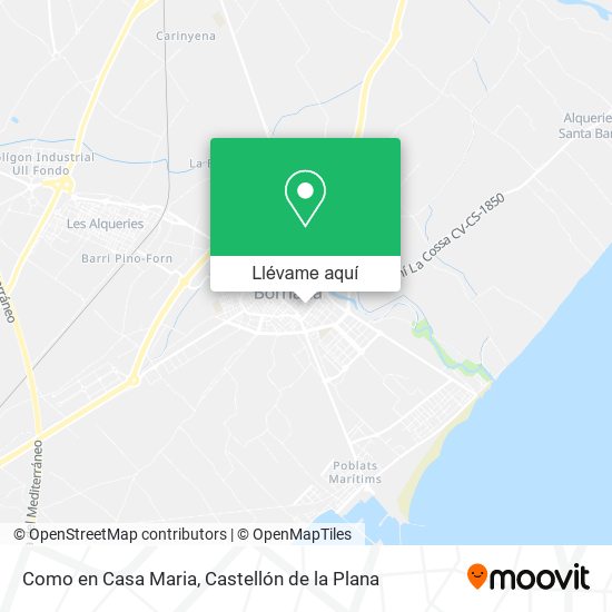 Mapa Como en Casa Maria