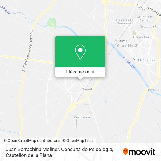 Mapa Juan Barrachina Moliner. Consulta de Psicologia