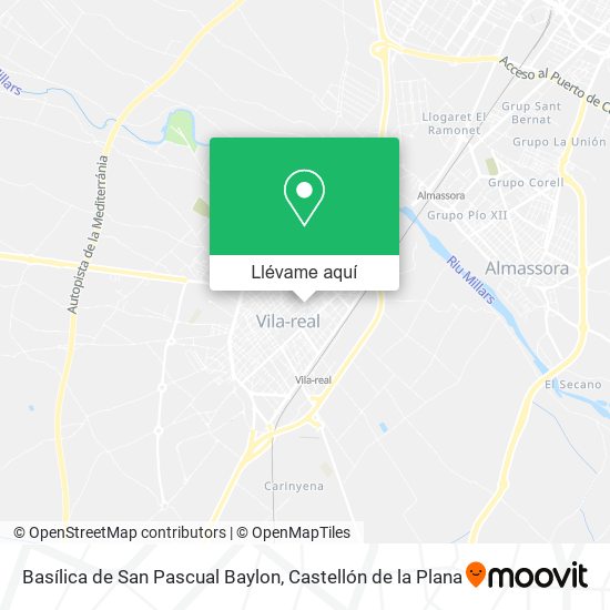 Mapa Basílica de San Pascual Baylon