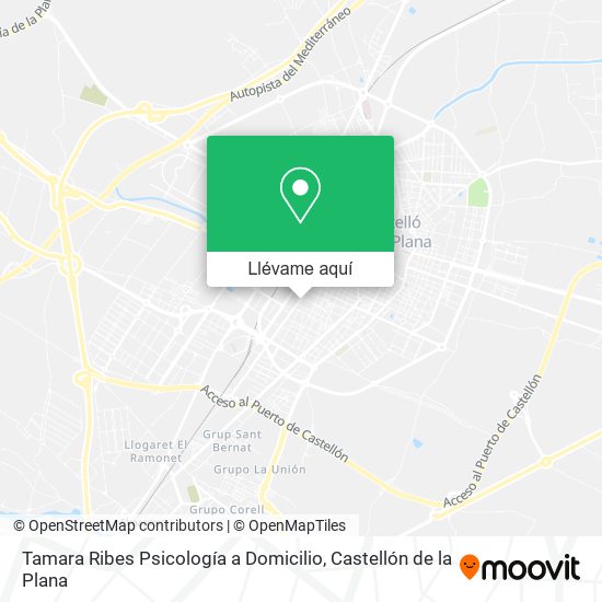 Mapa Tamara Ribes Psicología a Domicilio