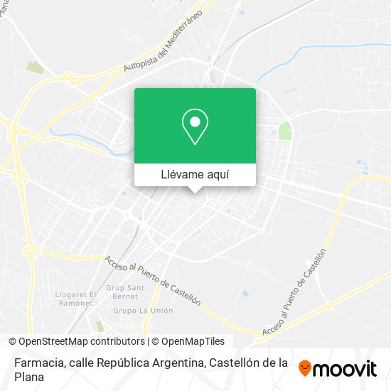Mapa Farmacia, calle República Argentina
