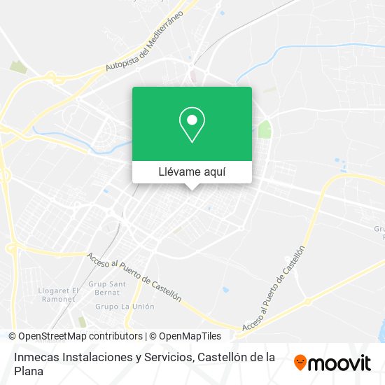 Mapa Inmecas Instalaciones y Servicios