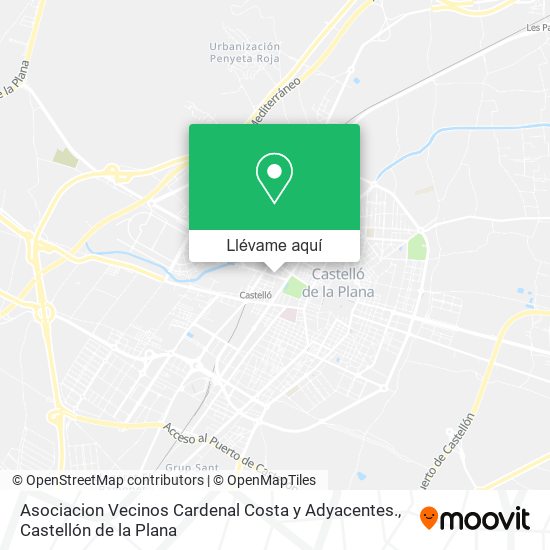 Mapa Asociacion Vecinos Cardenal Costa y Adyacentes.