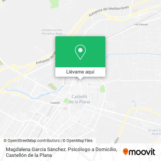 Mapa Magdalena García Sánchez. Psicólogo a Domicilio