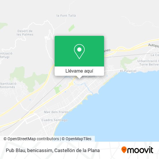 Mapa Pub Blau, benicassim