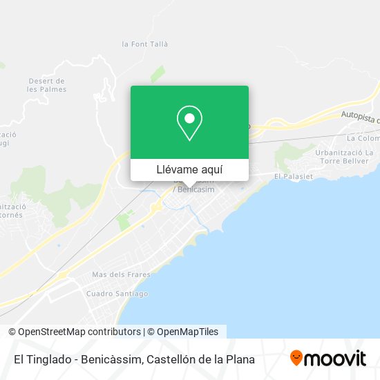 Mapa El Tinglado - Benicàssim