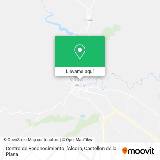 Mapa Centro de Reconocimiento L'Alcora