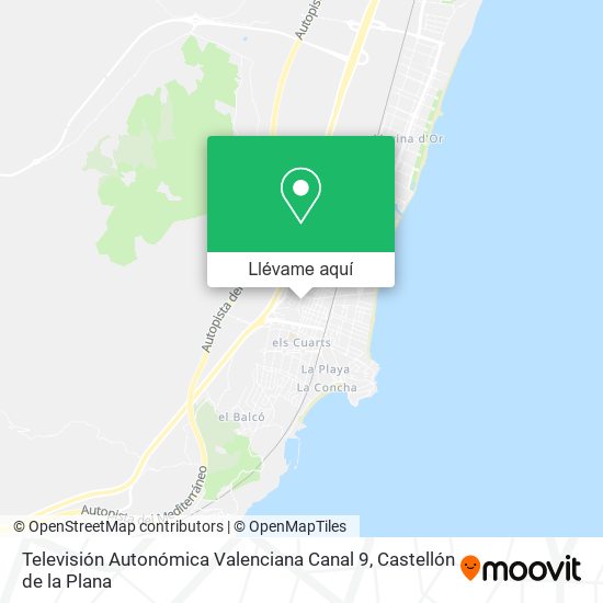 Mapa Televisión Autonómica Valenciana Canal 9