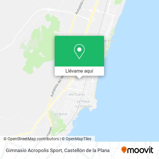 Mapa Gimnasio Acropolis Sport