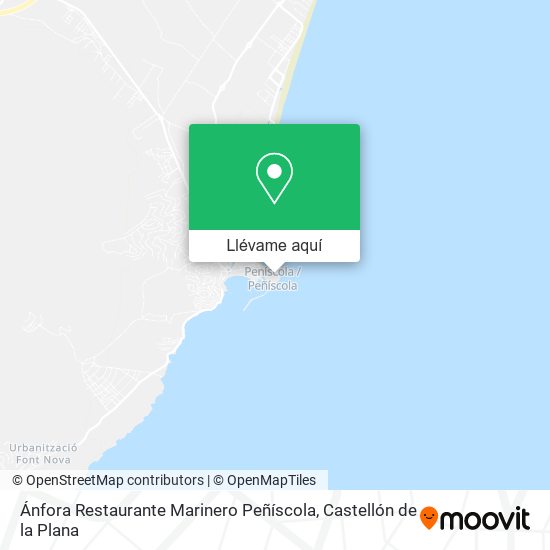 Mapa Ánfora Restaurante Marinero Peñíscola