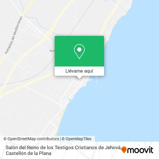 Mapa Salón del Reino de los Testigos Cristianos de Jehová