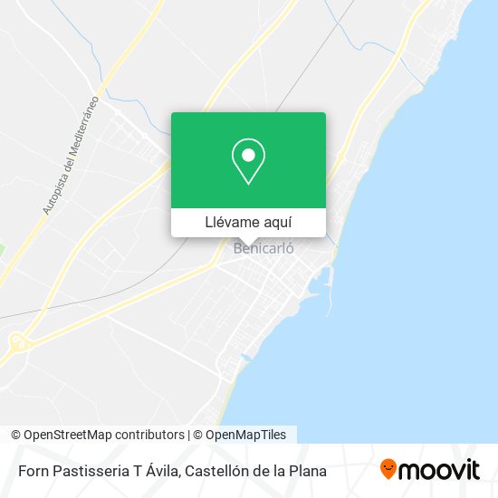 Mapa Forn Pastisseria T Ávila