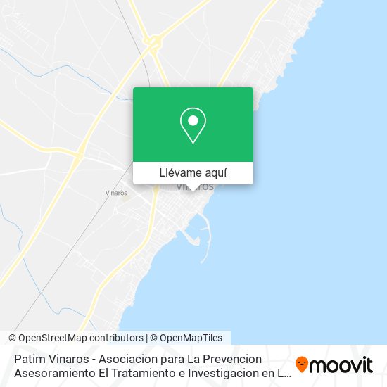 Mapa Patim Vinaros - Asociacion para La Prevencion Asesoramiento El Tratamiento e Investigacion en La Ma