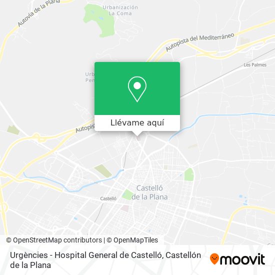 Mapa Urgències - Hospital General de Castelló