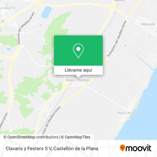 Mapa Clavaris y Festers S V