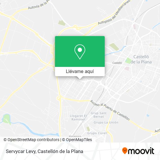 Mapa Servycar Levy