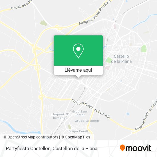 Mapa Partyfiesta Castellón