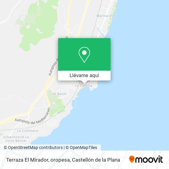 Mapa Terraza El Mirador, oropesa