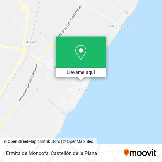 Mapa Ermita de Moncofa
