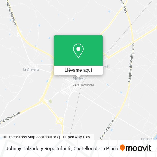 Mapa Johnny Calzado y Ropa Infantil