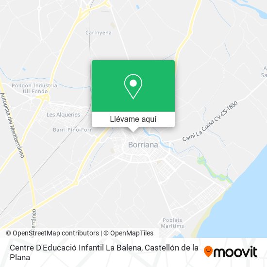 Mapa Centre D'Educació Infantil La Balena