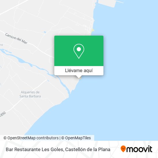 Mapa Bar Restaurante Les Goles