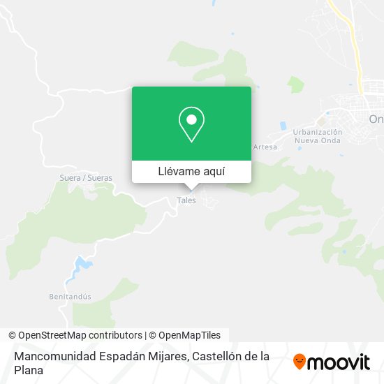 Mapa Mancomunidad Espadán Mijares