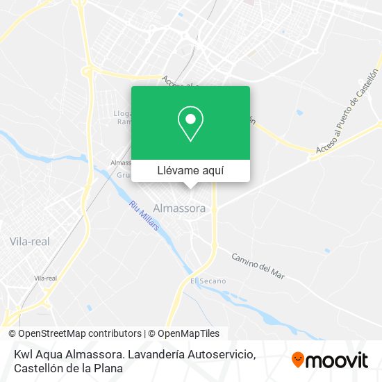 Mapa Kwl Aqua Almassora. Lavandería Autoservicio