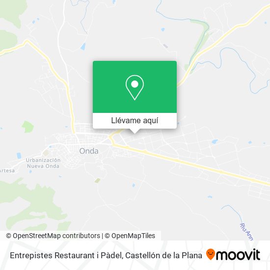 Mapa Entrepistes Restaurant i Pàdel