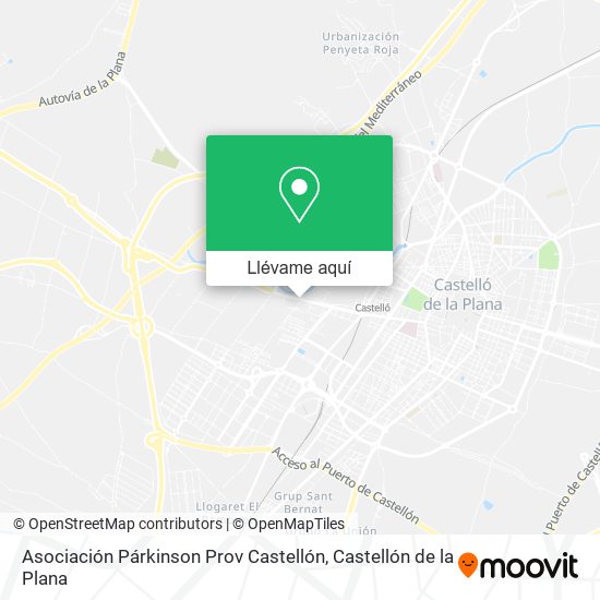 Mapa Asociación Párkinson Prov Castellón