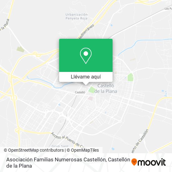 Mapa Asociación Familias Numerosas Castellón