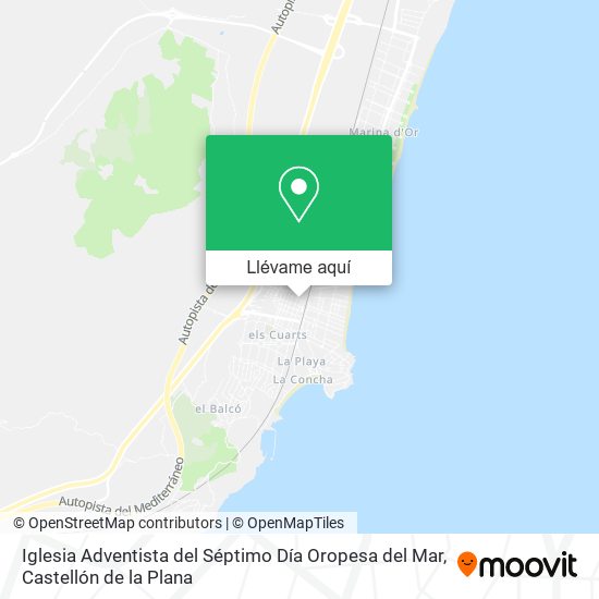 Mapa Iglesia Adventista del Séptimo Día Oropesa del Mar