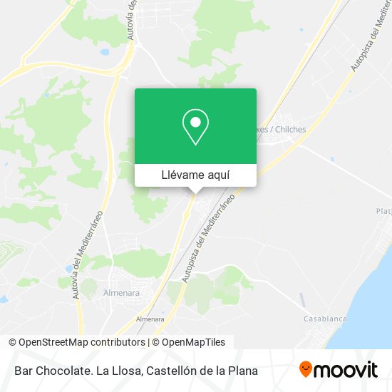 Mapa Bar Chocolate. La Llosa