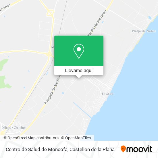 Mapa Centro de Salud de Moncofa