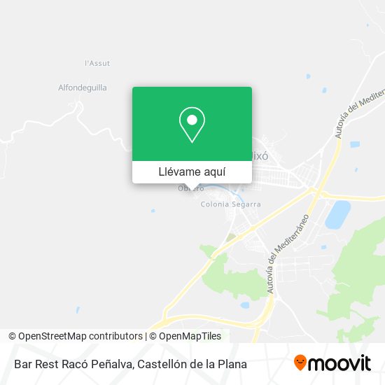 Mapa Bar Rest Racó Peñalva