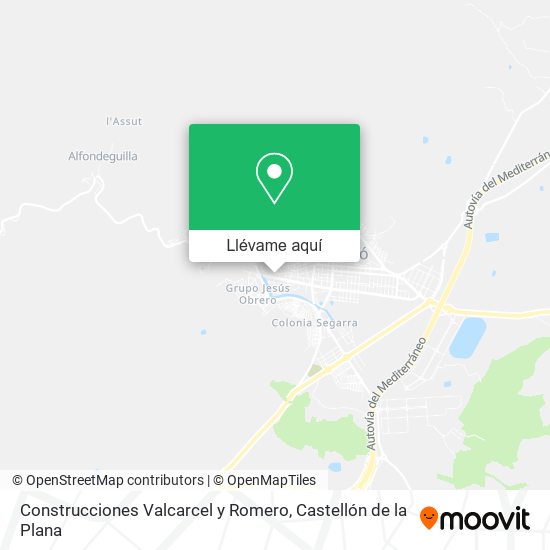 Mapa Construcciones Valcarcel y Romero