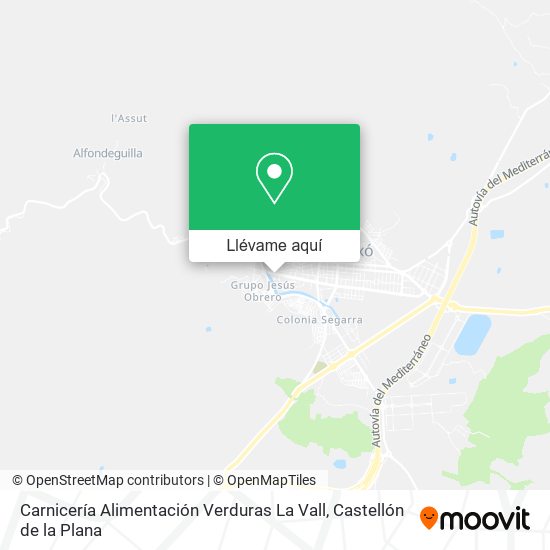 Mapa Carnicería Alimentación Verduras La Vall